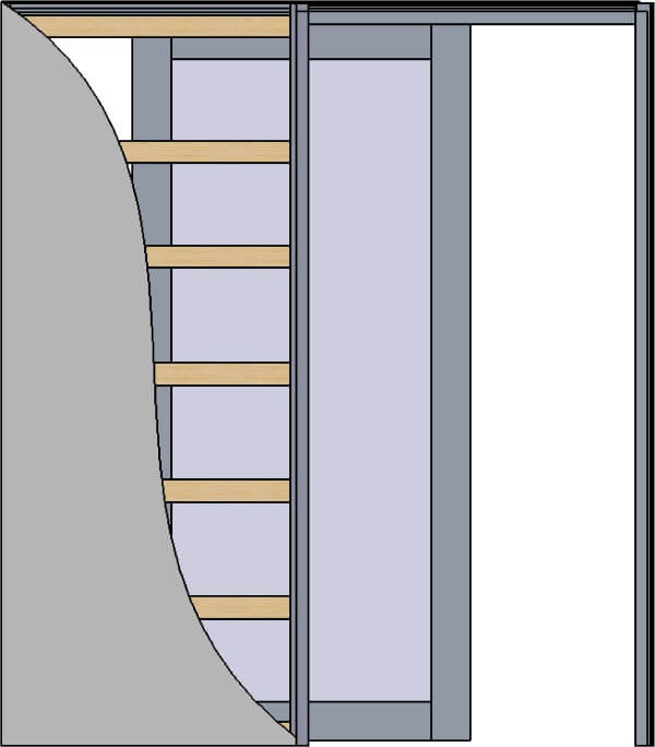 Archskirt Aluminium Cavity Slider Drawing